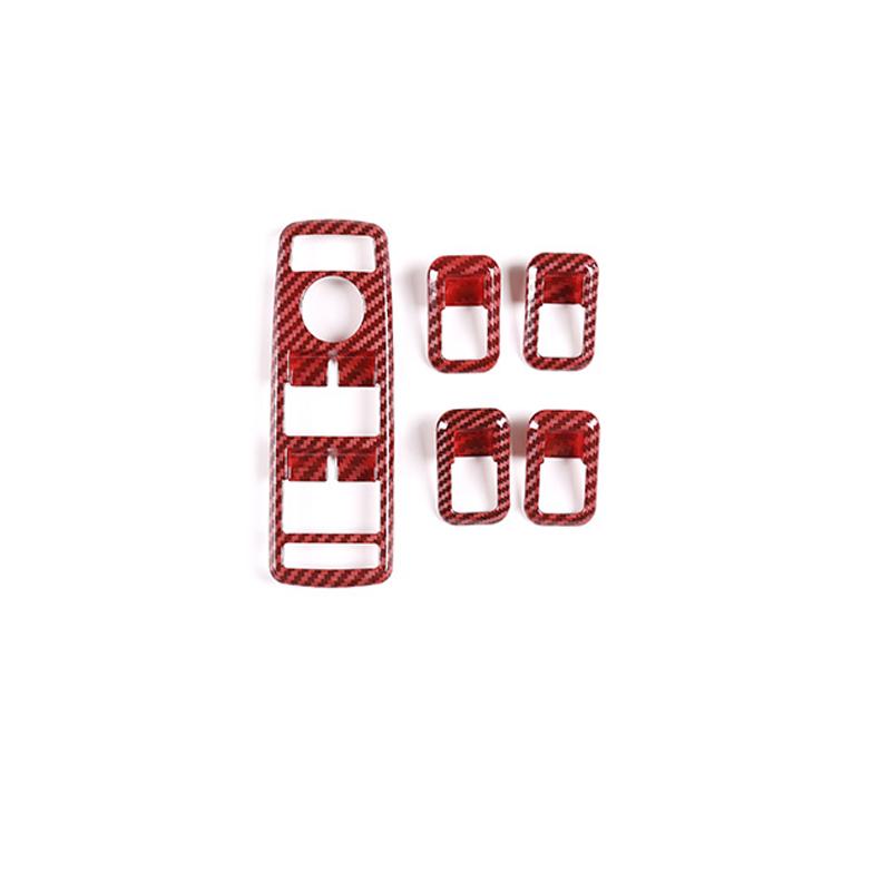 Carbon ABS Window Lift Switch Button Frame Trim For Mercedes-Benz A B C E GLE GLA CLA GLK Class W176 W204 W212 W166