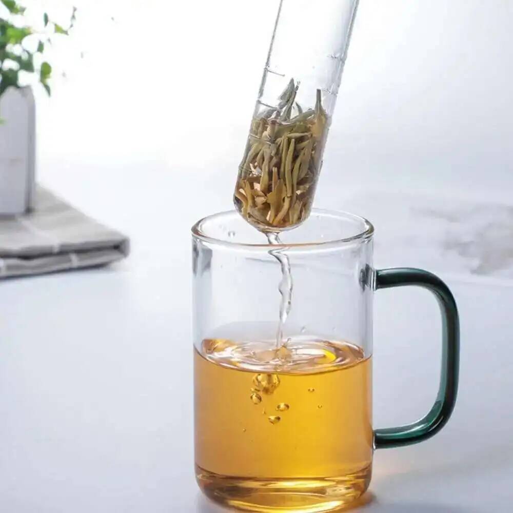 Glas Tee-ei Kreative Rohr Glas Design Tee Sieb Für Becher Phantasie Filter Für Puer Tee Kräuter Tee Werkzeuge Zubehör