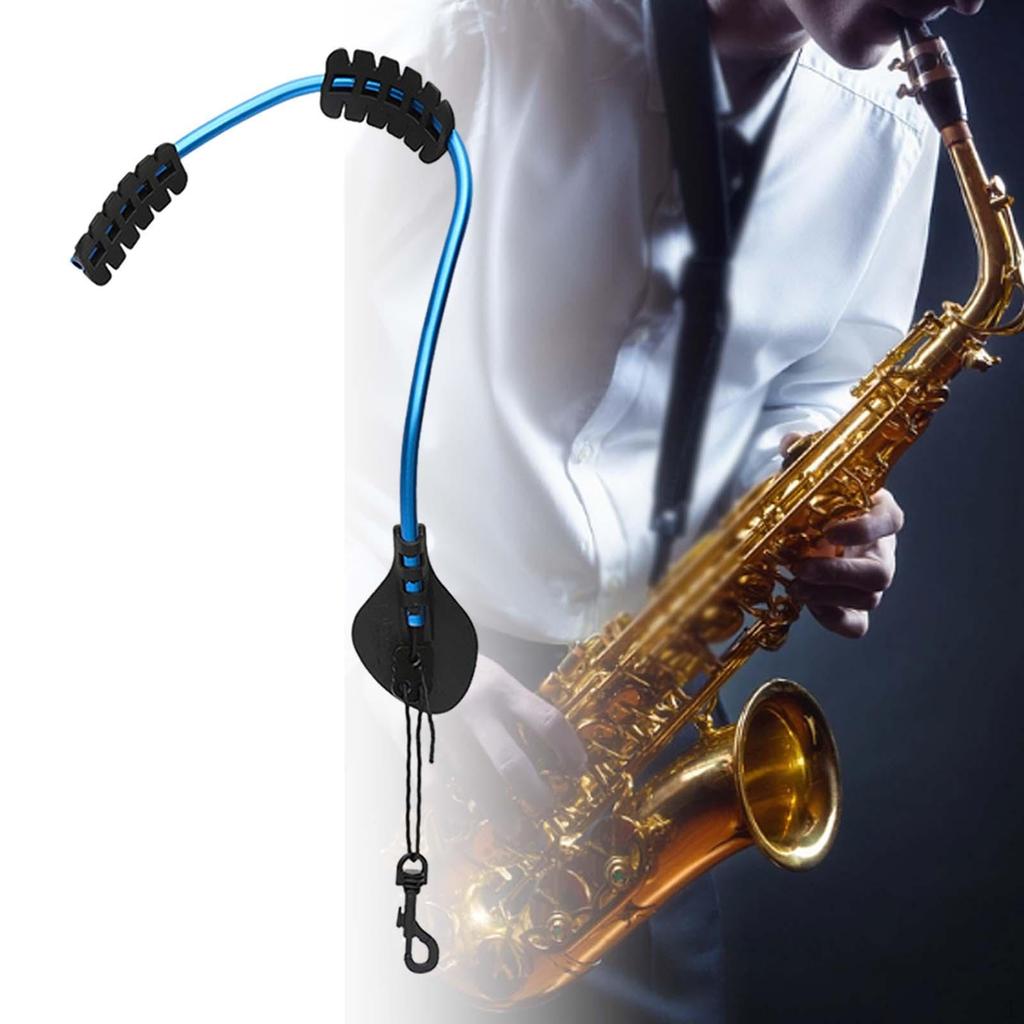 Prémiový postroj na saxofon s bezpečným kovovým hákem pro hudebníky
