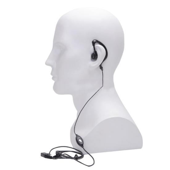 Radio Earpiece with Mic Clip Design High Sensitivity Good Sound Quality Over-the-ear Smooth Communication 50dB 2 Pin Walkie Talkie Headset