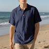 Men S Summer Solid Short Sleeve Collared Polo Shirt
