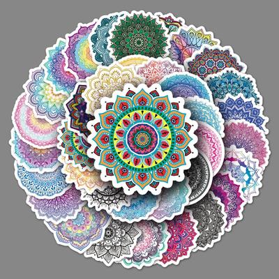 50 Bilder Mandala Graffiti Persönlichkeit Cool Trendy Kreativ DIY Skateboard Wasserbecher Koffer Aufkleber Wasserdicht