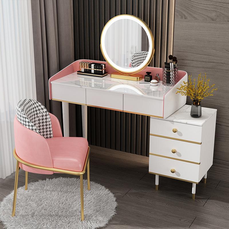The Nordic Dresser Small Family Model Bedroom Contemporary Contracted with Lamp Light Decoration Lacquer That Bake Makeup Table