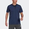 T Shirts Men's Dark Blue Crew Neck Moderate Straight Fit GM2129