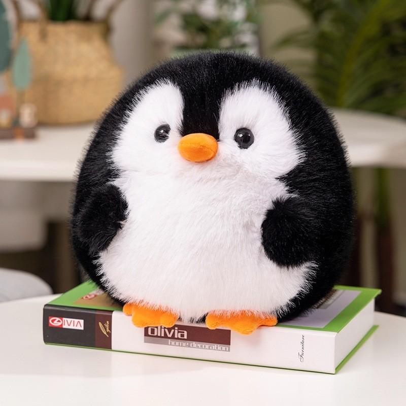 Adorable Plush Penguin Toy With Rose Soft 20cm Stuffed Animal Gift For Kids