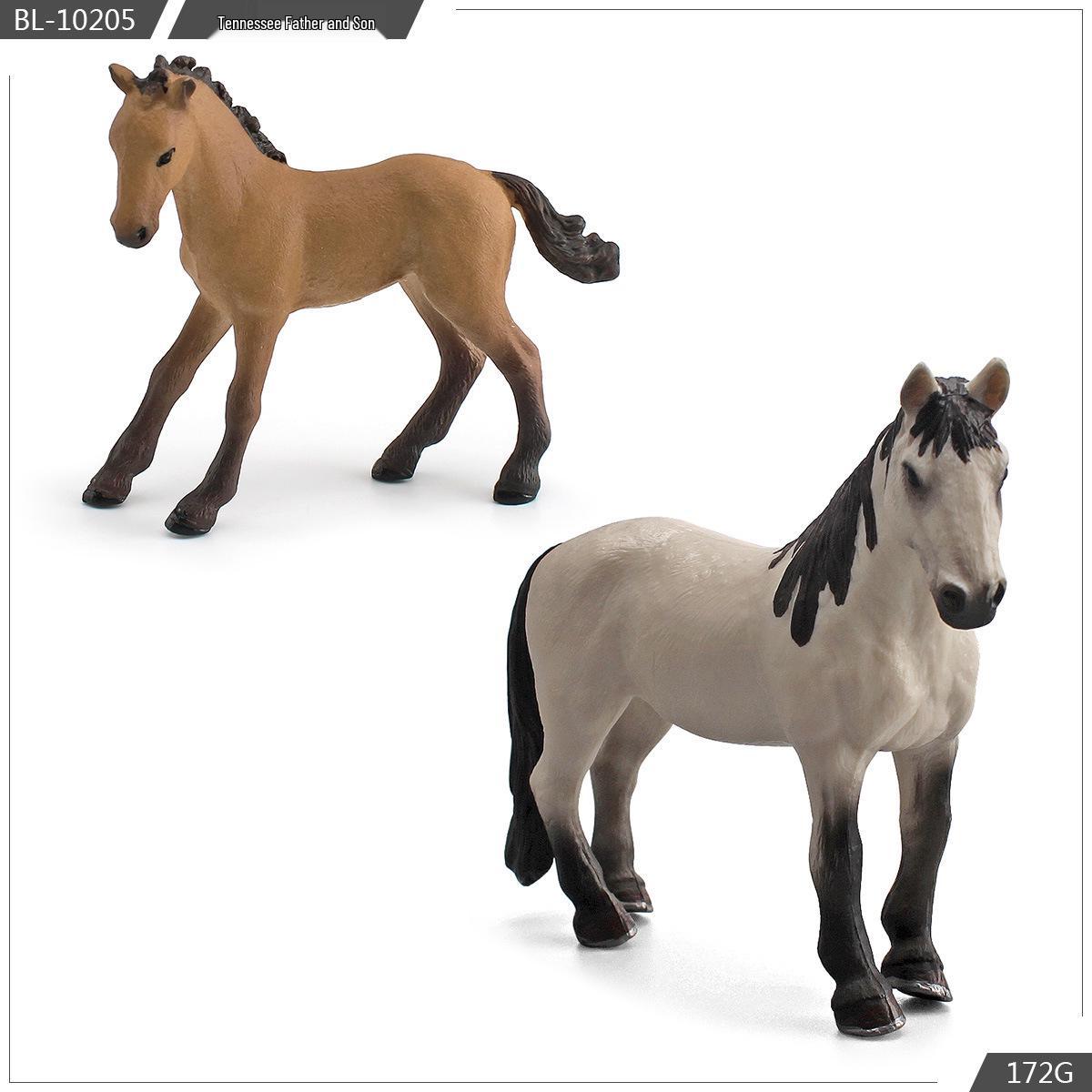 Cross-Border Children s Horse Farm Playset with Pinto Horse, Worker, Fence, Tools, Haystack, and Scene Decoration