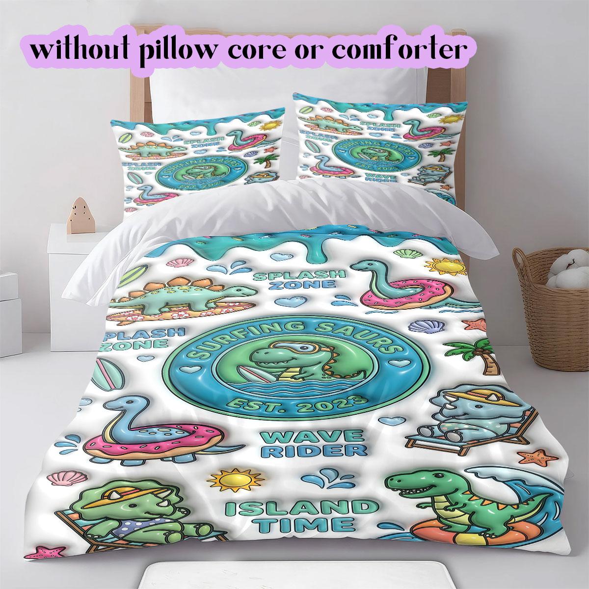 

Cute animals surfing Pattern Bedding,Quilt Set Quilt Cover Pillowcase Home Birthday Gift (1*duvet cover+2*pillowcase,without core) 135x200cm