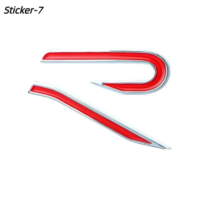 Metal R Line Emblem Badge Car Decals for R G-olf 8 Beetle P-assat Tiguan Jetta Trunk Sticker Fender Side Badge