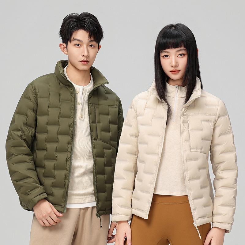 Light and thin down couple's outdoor sports to keep warm, light to carry, down jacket can be opened twice