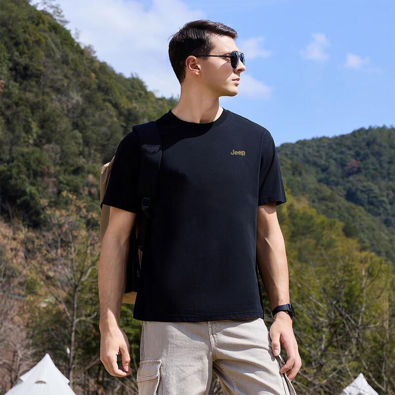 JEEP Men's Round Neck Short Sleeve T-shirt