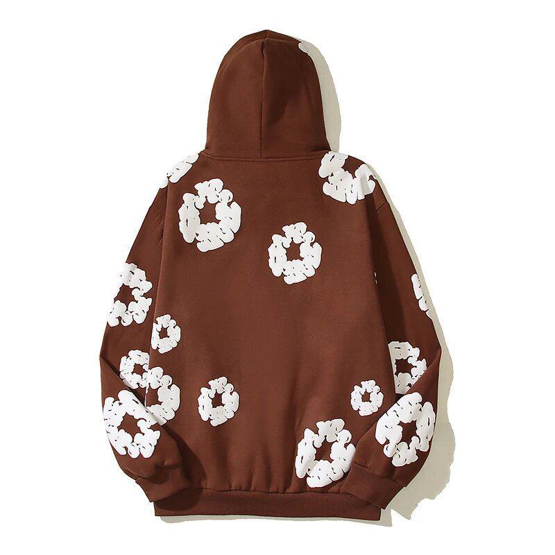 Americká ulica Hip Hop Bavlna Potlač Ležérna Voľná Mikina s Kapucňou, Pár Štýl