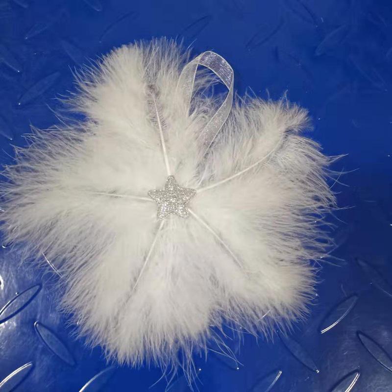 

Gold Silver Five-Point Star Feather Iron-On Patch Christmas Tree Decoration