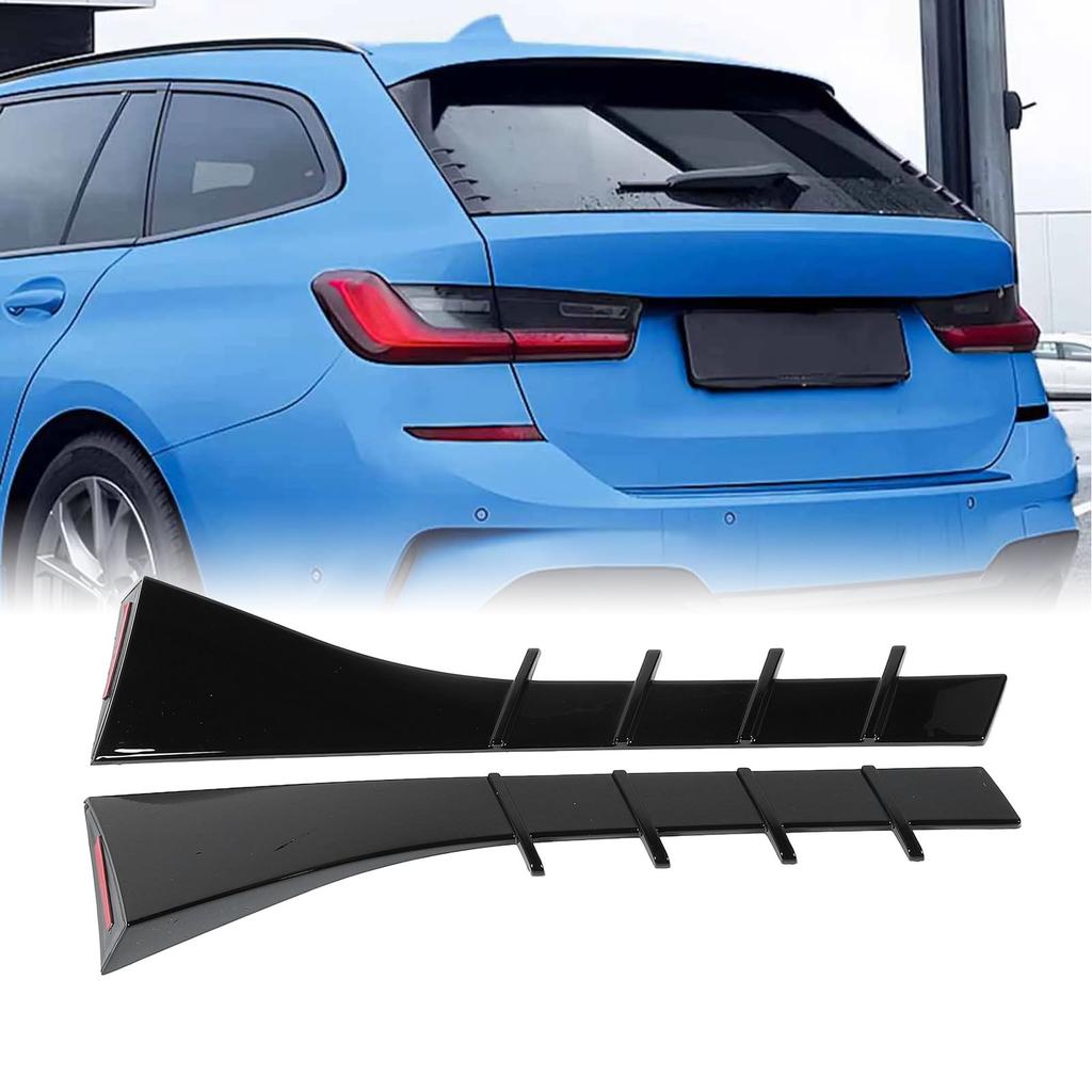 Pair of Rear Window Side Spoiler Decorative Tail Window Side Wing Cover Trim for 3 Series  1 Wagon 2019-2024