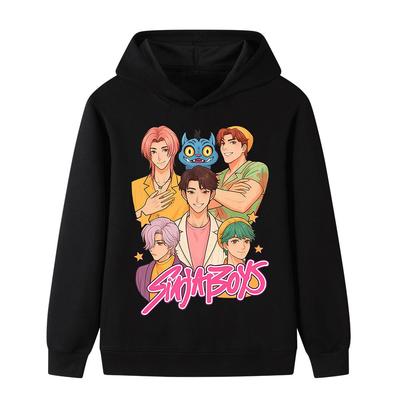 B1219 Kids Boys Girls Sajaboys Kpop Rumi Zoey Mira Print Long Sleeves Hoodie
