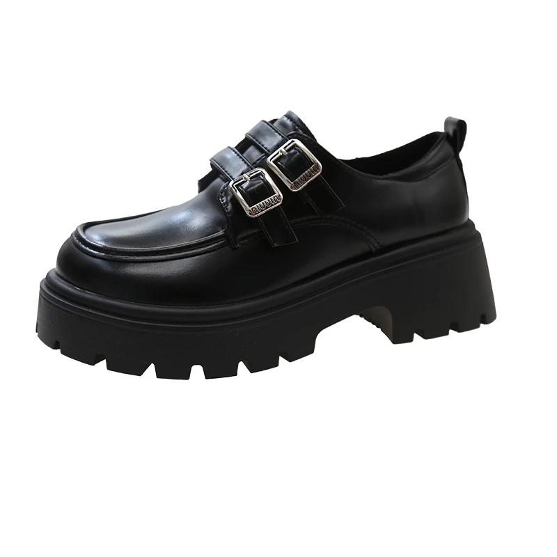 Fashion 2024 Autumn Fashion Shoes for Women Platform Casual Woman Pumps British Style Oxfords Round Toe Female Footwear Preppy New Retro