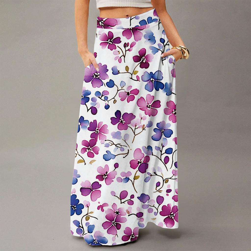 Women's Flowing Maxi Dress Regular Casual Summer Floral Print Bohemian  Skirt