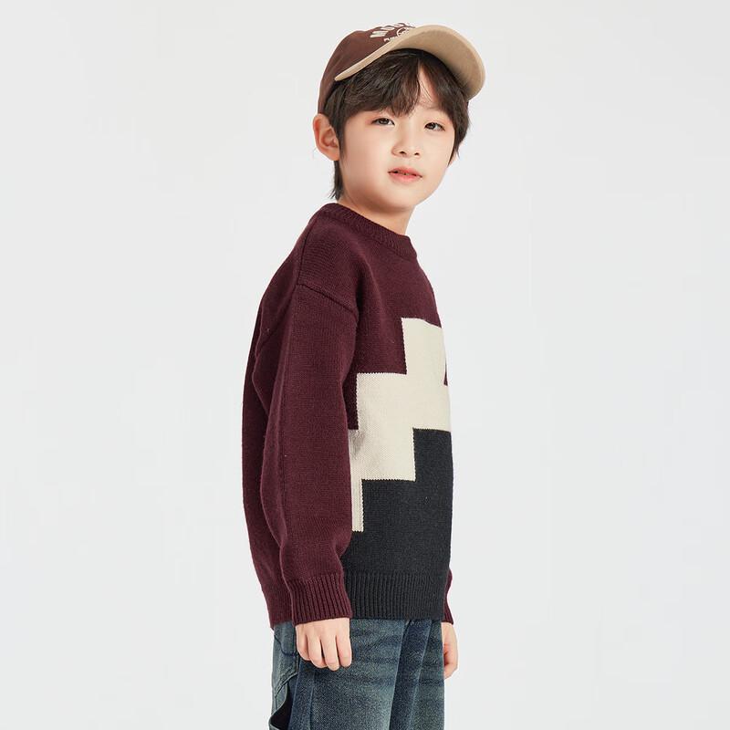 Boys  Winter Warm Round Neck Pullover Sweater 110