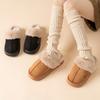 Cozy Women'S Faux Slippers - Soft EVA Sole, Plush Lining, Winter Indoor/Outdoor Footwear In Black, Beige, Pink, Brown, White, Sporty Deer Skin Design
