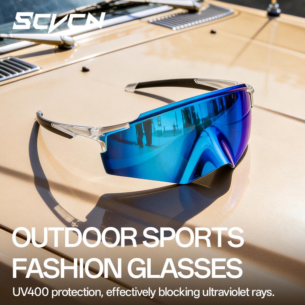SCVCN Cycling Sunglasses Hiking Eyewear for Men Lenses Cycling Road Mountain Bike Glasses Women Casual Hiking Windproof 2026