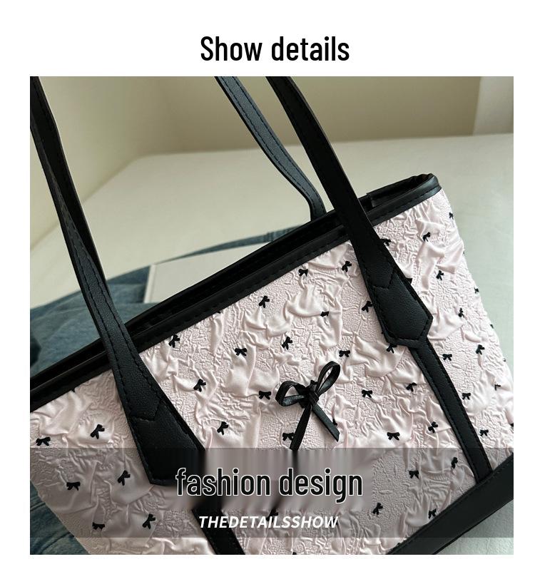 Damen Punkte Schleife Tragetasche & Umhängetasche