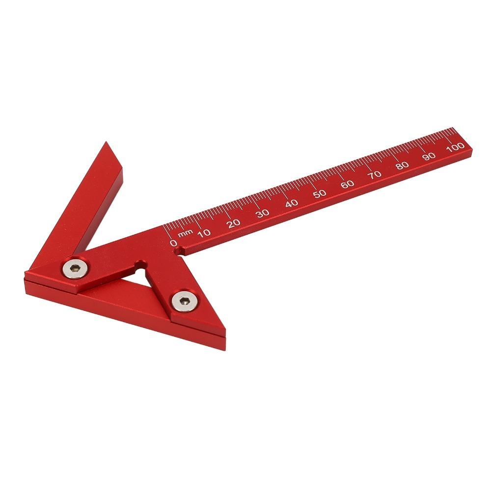 45° 90° Angles Center Gauge Aluminum Alloy Line Ruler Measuring Scribing Tool Finding The Center