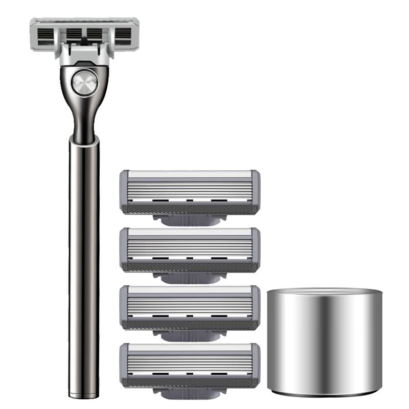 Apacci Men s 6-Blade Manual Razor Set German Imported Blade Head