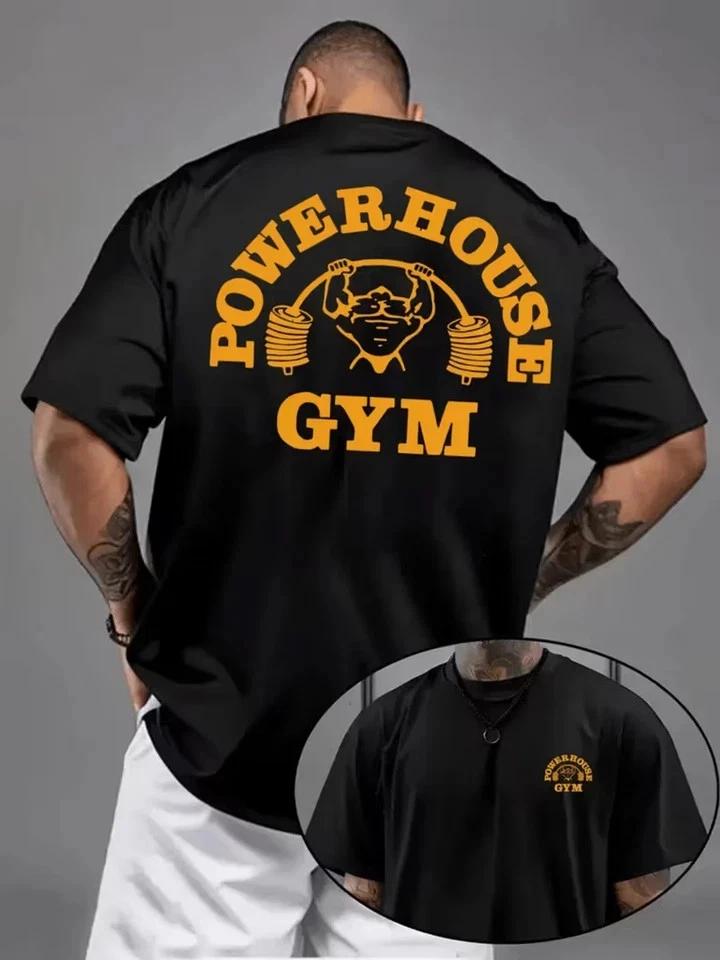 

Топ для тренировок Powerhouse Gym мужской, для бодибилдинга, мышц, фитнеса, с круглым вырезом, Te XL