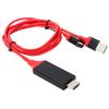 1080p TypeC Mobile Phone To HD Multimedia Interface Cable USB Adapter for IOs Android(Red )