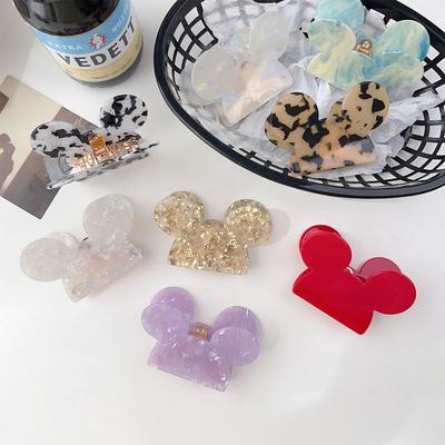 1pc Acrylic Cartoon Mickey Hair Clip, Fashionable, Back of Head Hair Clip, Shark Clip, Hair Accessory