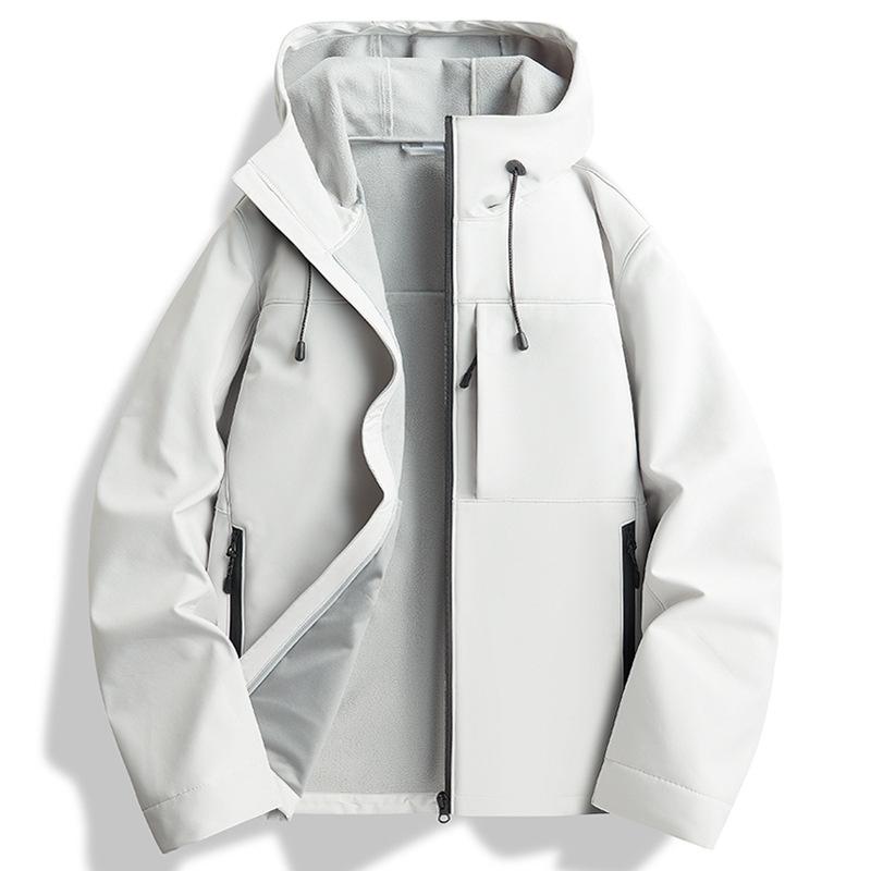 

Унисекс Ветрозащитная и Водонепроницаемая Флисовая Куртка Софтшелл для Пешего Туризма - Новый Осенне-Зимний Стиль Small