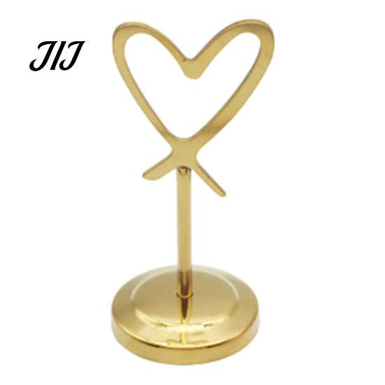 Decorative Sign Stands Hollow Heart Table Number Holder, Love Place Card Stand, Metal Clip for Photos, Food Signs, Memo Notes, Weddings, Birthdays,
