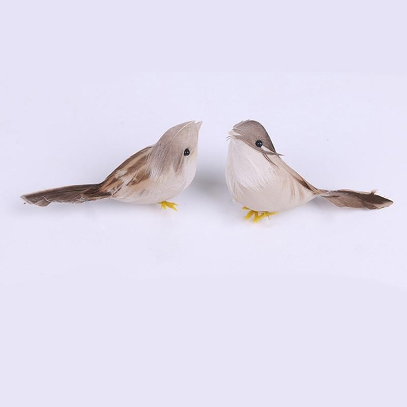 Nido d'Uccello Decorativo con Uccelli e Uova Artificiali Decorazione da Giardino Fatta a Mano Oggetti di Scena per Fotografia Regalo per Bambini