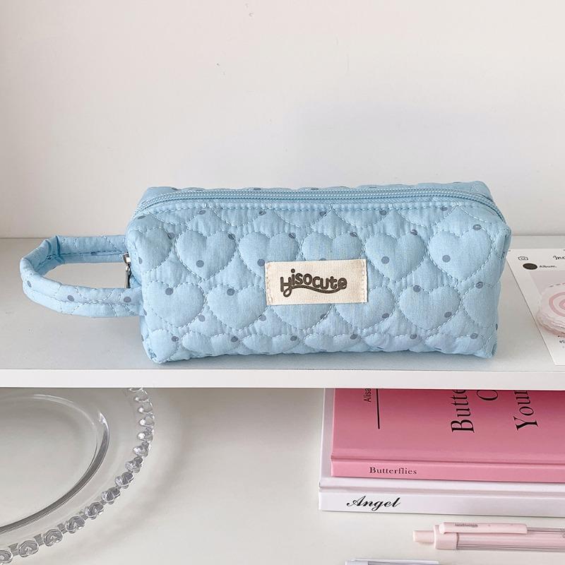 Ins Style Love Dot Large Capacity Portable Travel Hand Carry Cosmetic Bag