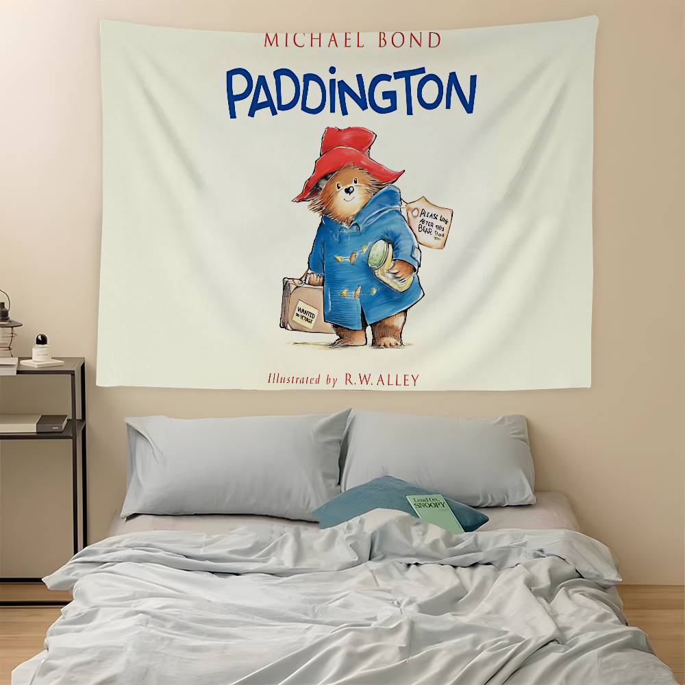 PPaddington Bear Chart Tapestry For Living Room Home Dorm Decor Art Home Decor