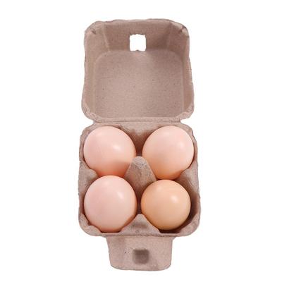 10Pcs Creative 4 Grids Paper Pulp Egg Cartons Space Saving Reusable Empty Egg Storage Box Stackable Egg Containers Refrigerator