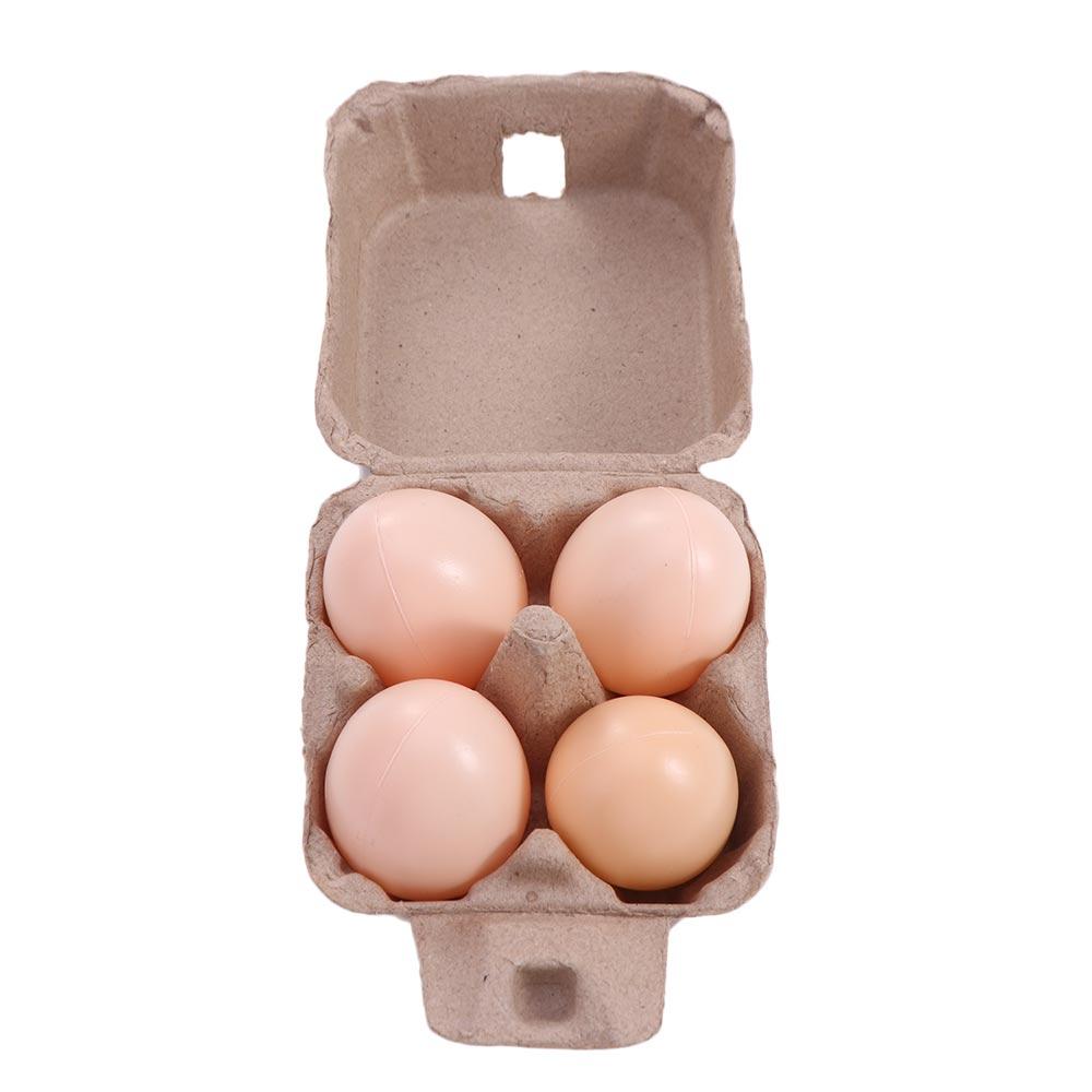 10Pcs Space Saving Paper Pulp Egg Cartons 4 Grids Empty Egg Storage Box  Refrigerator