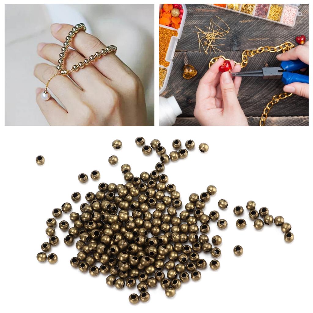 200 Pezzi Perline per Gioielli Materiale Semplice Bracciale Collana Accessori Perline Separatori per Gioielli Fai da Te Bronzo