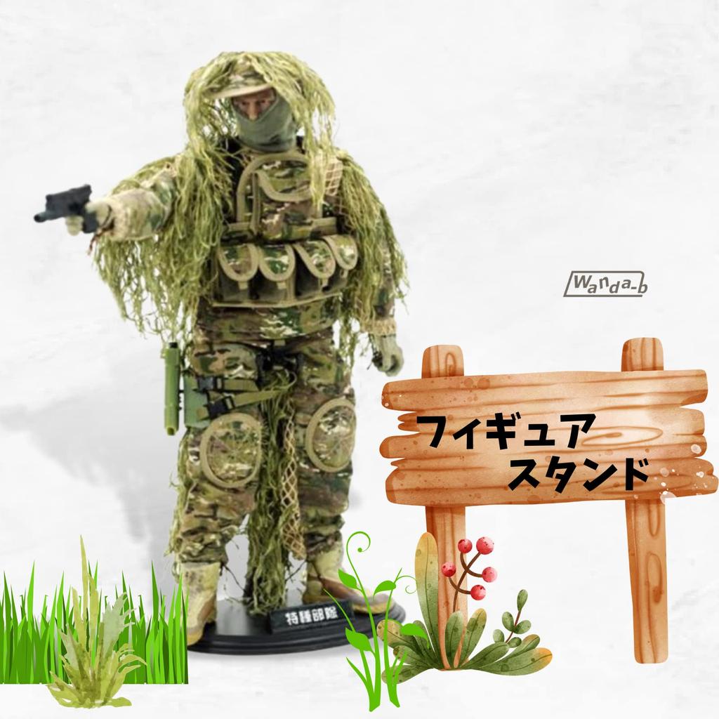 Wanda-b Figure Stands, Set of 4, 1/6 Scale, for Hot Toys Figures, Stylish Display Window Display, Doll Stands, Hot Toys Figure Name Plate Included
