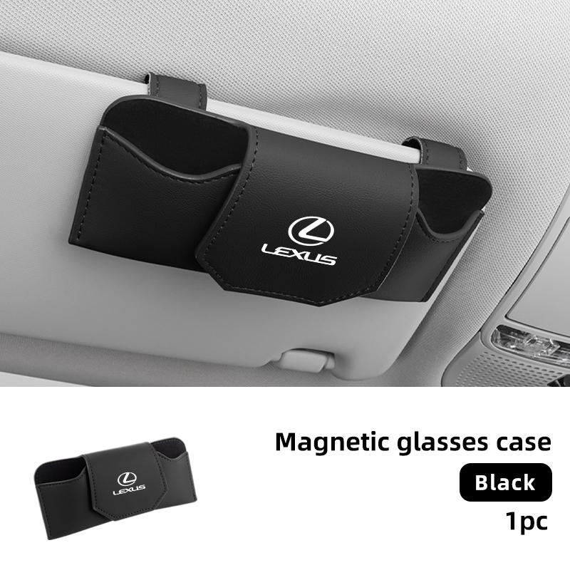 

2026 Hot Interior Stickers Car Visor Glasses Holder Box Sunglasses Storage Bag Case Accessories For Lexus IS250 IS200 CT200h GS3 чорний