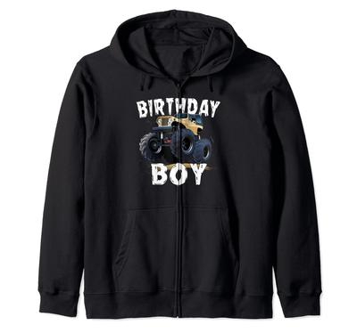 Monster Truck Birthday Boy Monster Trucks Are My Jam Lovers Zip Hoodie