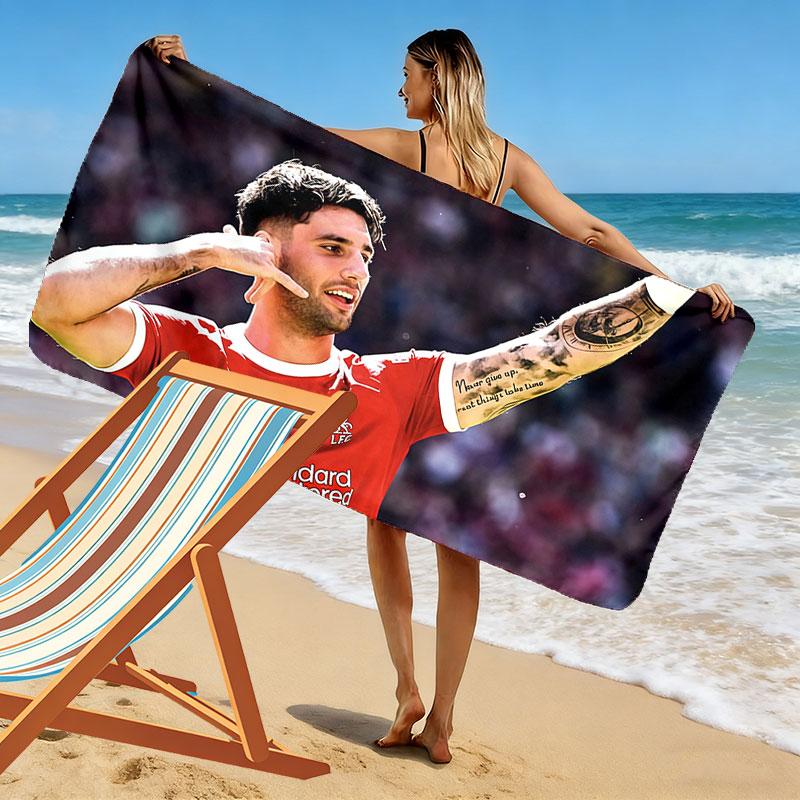 Szoboszlai Print Beach Towel, Large Soft Quick Dry Towel for Beach Camping Swimming