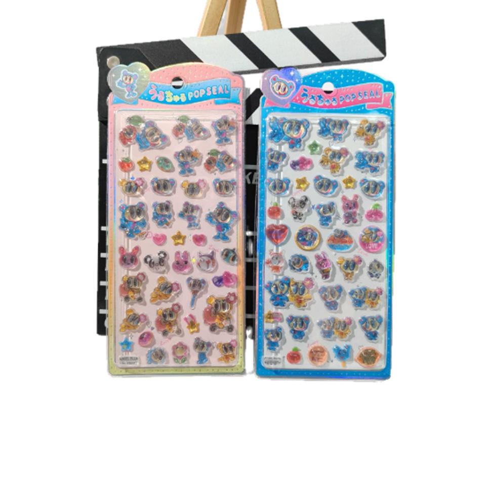 Hot Angel Blue Jelly Stickers Japanese Blue Phone Case Boys And Girls Diy Decorative Stickers Toys 3D Relief Stickers