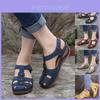 Women's Round Toe Wedge Heel Sandals Stylish Closed Toe Design With Non-slip Feature