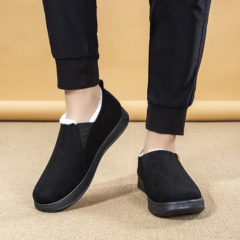 Neue Winter Herren Baumwollschuhe mit Samt warm mittel rutschfest Schneestiefel Herren