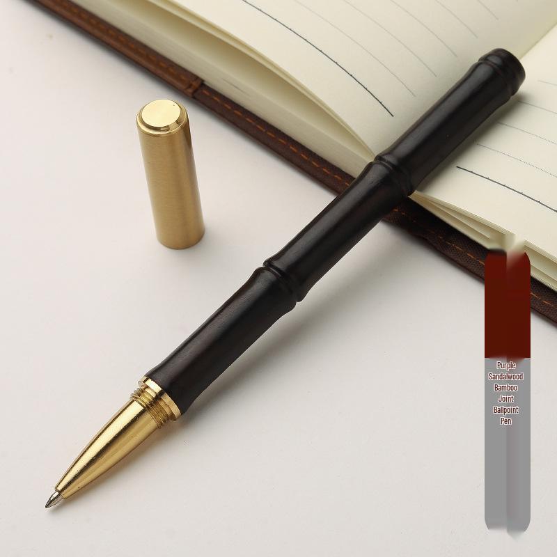 Retro Bamboo & Metal Pen: High-End Ballpoint, Fountain, Signature for Business or Graduation Gifts