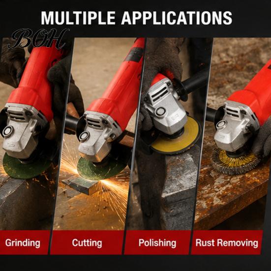 Portable Grinding Wheel Tool Electric Angle Grinder with Auxiliary Handle, 11000RPM Corded Power for Metal Cutting Steel Polishing & Rust Removal,