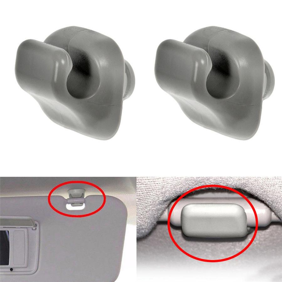 10PCS Sunvisor Holder Clip Clear Gray For Honda Civic CR-V For Accord Civic Viso