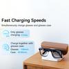 Portable Intelligent Charging Station With Magnetic Technology For Eyewear Technology Glasses ABS Case Home Office Use