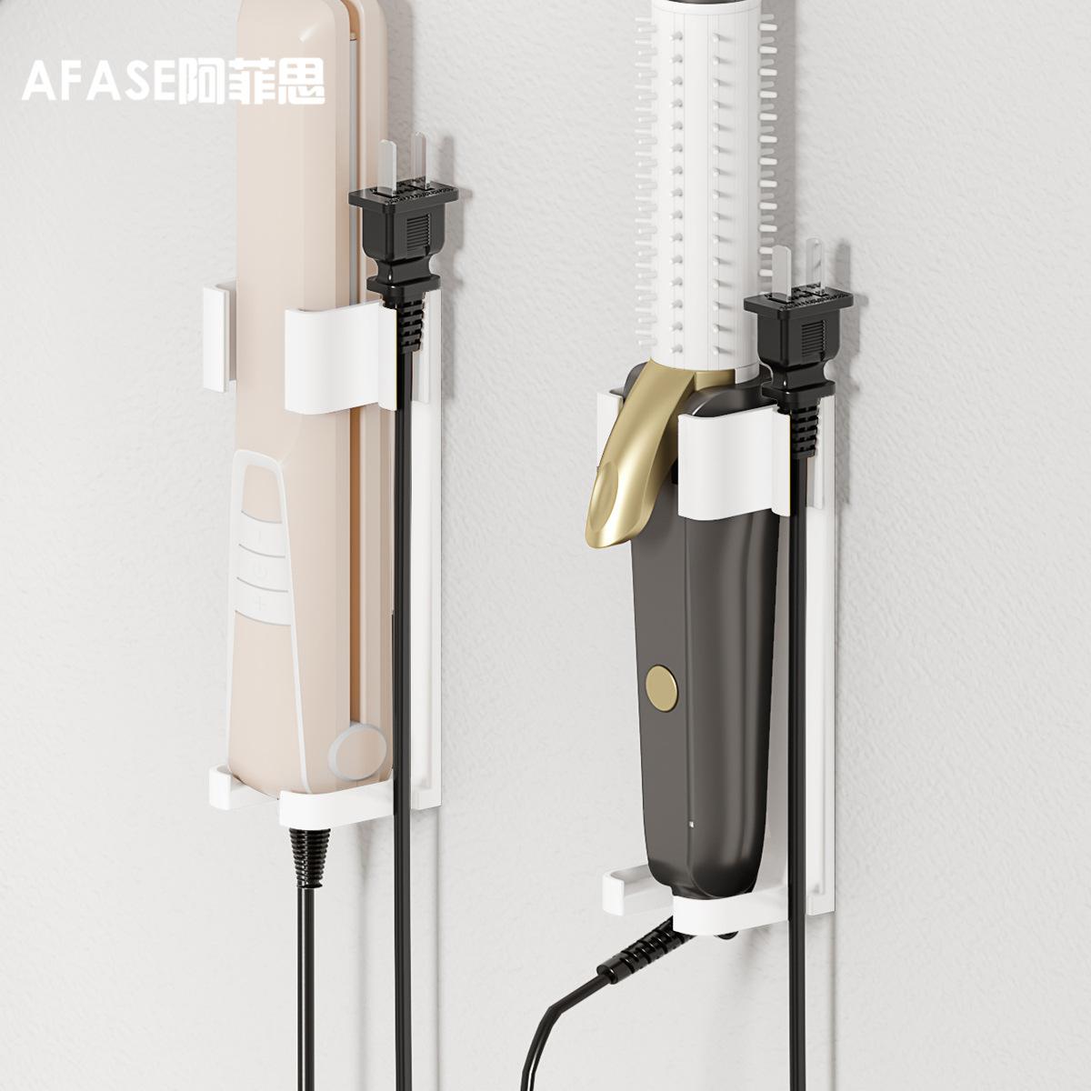 

Electric Comb Hanging Rack White Alumimum Bathroom Storage Rack Electric Hair Straightener Shelf Curly Hair Straightener Storage