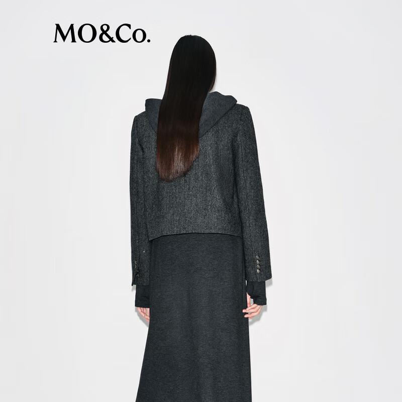 MO&Co. Women's Hooded 100% Wool Sweater